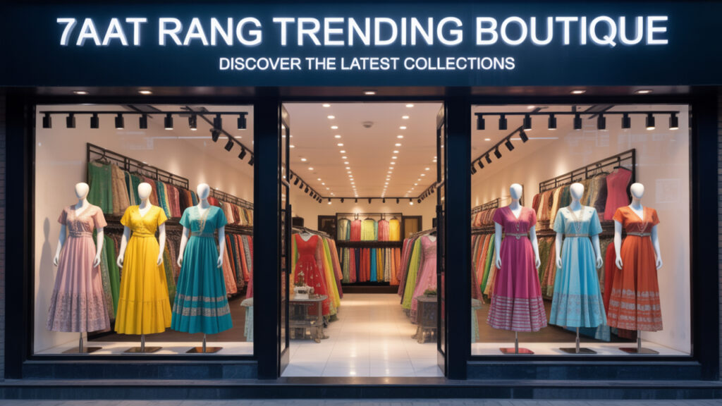 discover the latest ethnic wear collections at 7aat rang trending boutique raj nagar ghaziabad